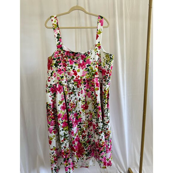 Jessica Howard Pink/Green Floral Dress with Pink Cardigan 22W - Picture 2 of 13